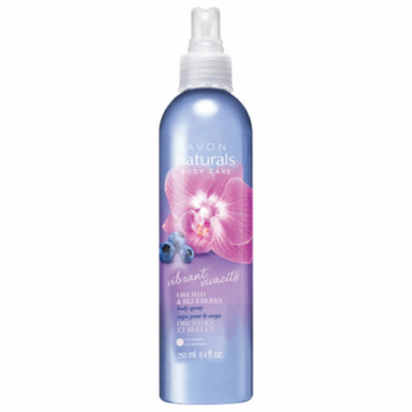 Avon Naturals Vibrant Orchid & Blueberry Body Spray | 250ml.
